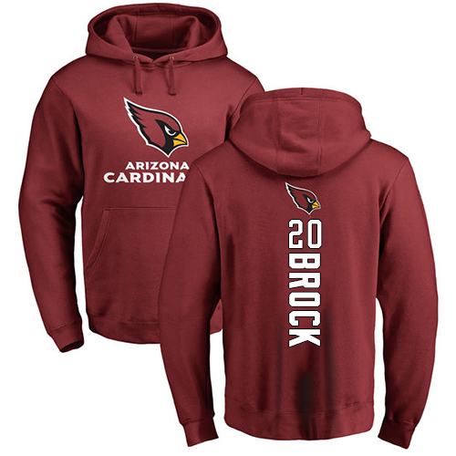 Arizona Cardinals Men Maroon Tramaine Brock Backer NFL Football #20 Pullover Hoodie Sweatshirts->arizona cardinals->NFL Jersey